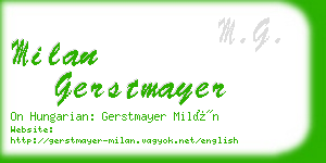 milan gerstmayer business card